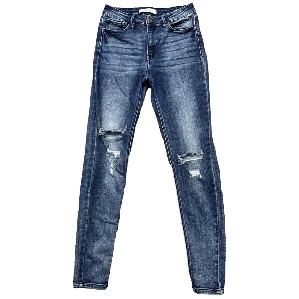 KanCan Blue Denim Jeans Distressed Slim Straight Jeans Size 28